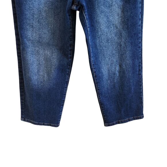 No Boundaries Super High Rise Wide Leg Jeans Pockets Blue Denim Size 16 - Picture 4 of 8